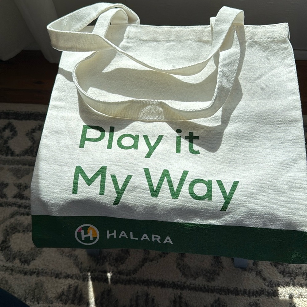 Halara Canvas Tote Bag New with Long‎ Straps Gym Bag